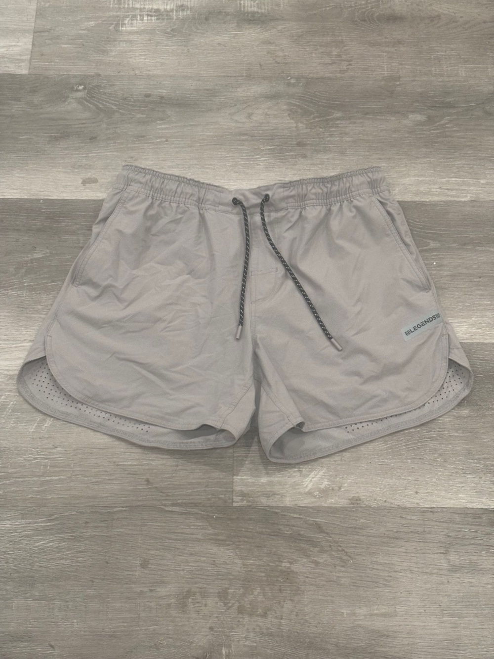 Legends Luka HD River Rock Gray Shorts Mens L 5" Lined Performance Gym